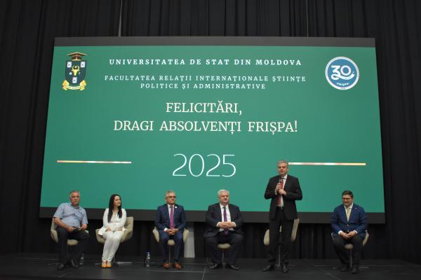 Vicepremierul Oleg Serebrian a participat la ceremonia de absolvire a studenților FRIȘPA, USM