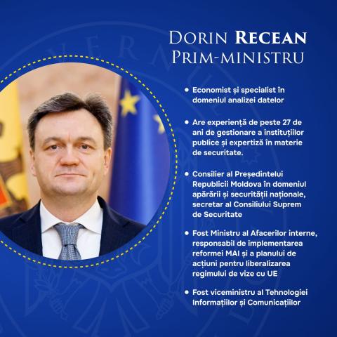 Dorin Recean Prim-ministru al Republicii Moldova