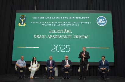 Vicepremierul Oleg Serebrian a participat la ceremonia de absolvire a studenților FRIȘPA, USM